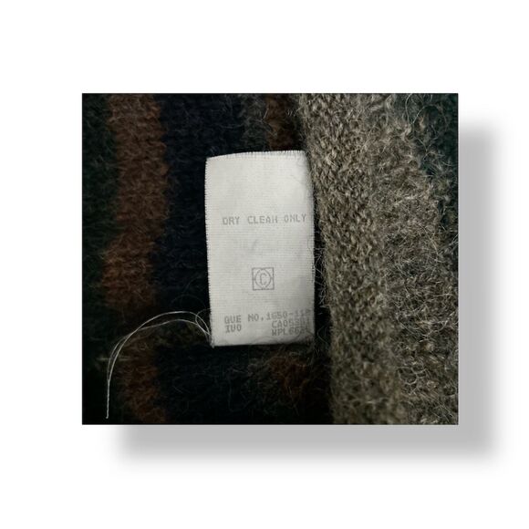 Woolrich Women’s XL Gray Striped Wool Blend Sweater Vintage 80s Crewneck USA - Picture 7 of 8